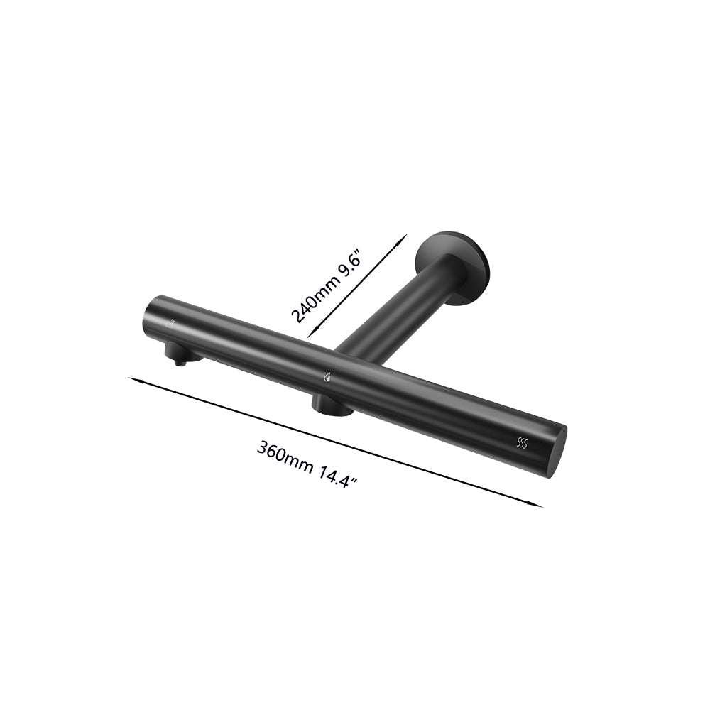 Sensomatica 3-in-1 Sensor Wandkraan – Zwart