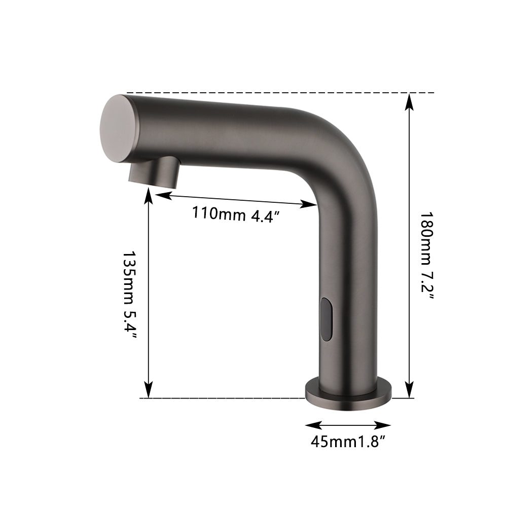 Sensomatica Madu Sensorarmatur Gun Metal Kaltwasserversion