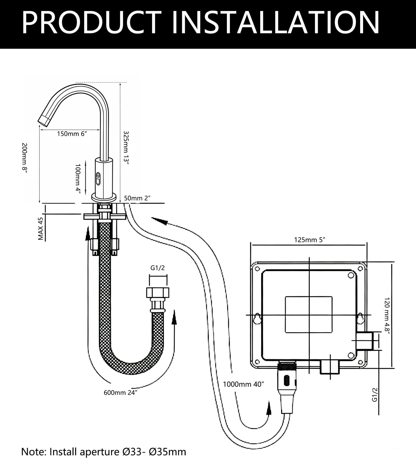 Sensor tap Alto chrome sensor tap
