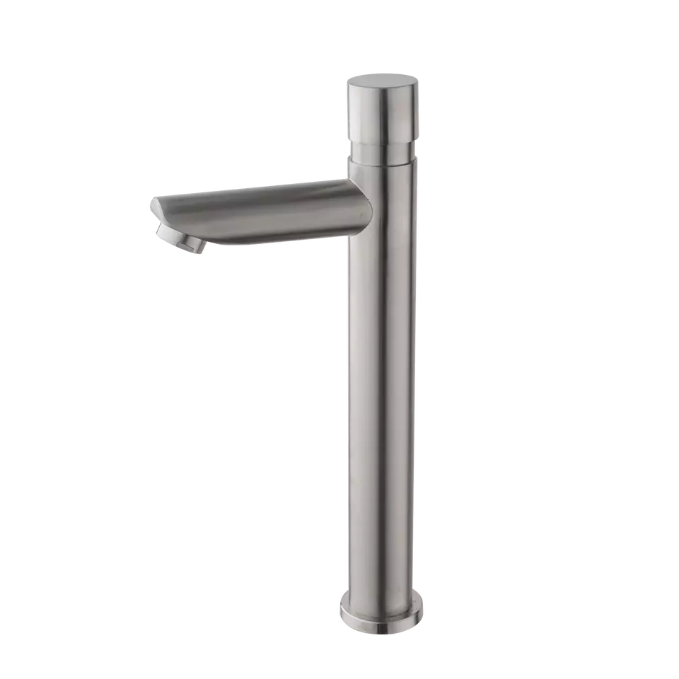 Sensomatica Selbstschluss-Wasserhahn in gebürstetem Nickel