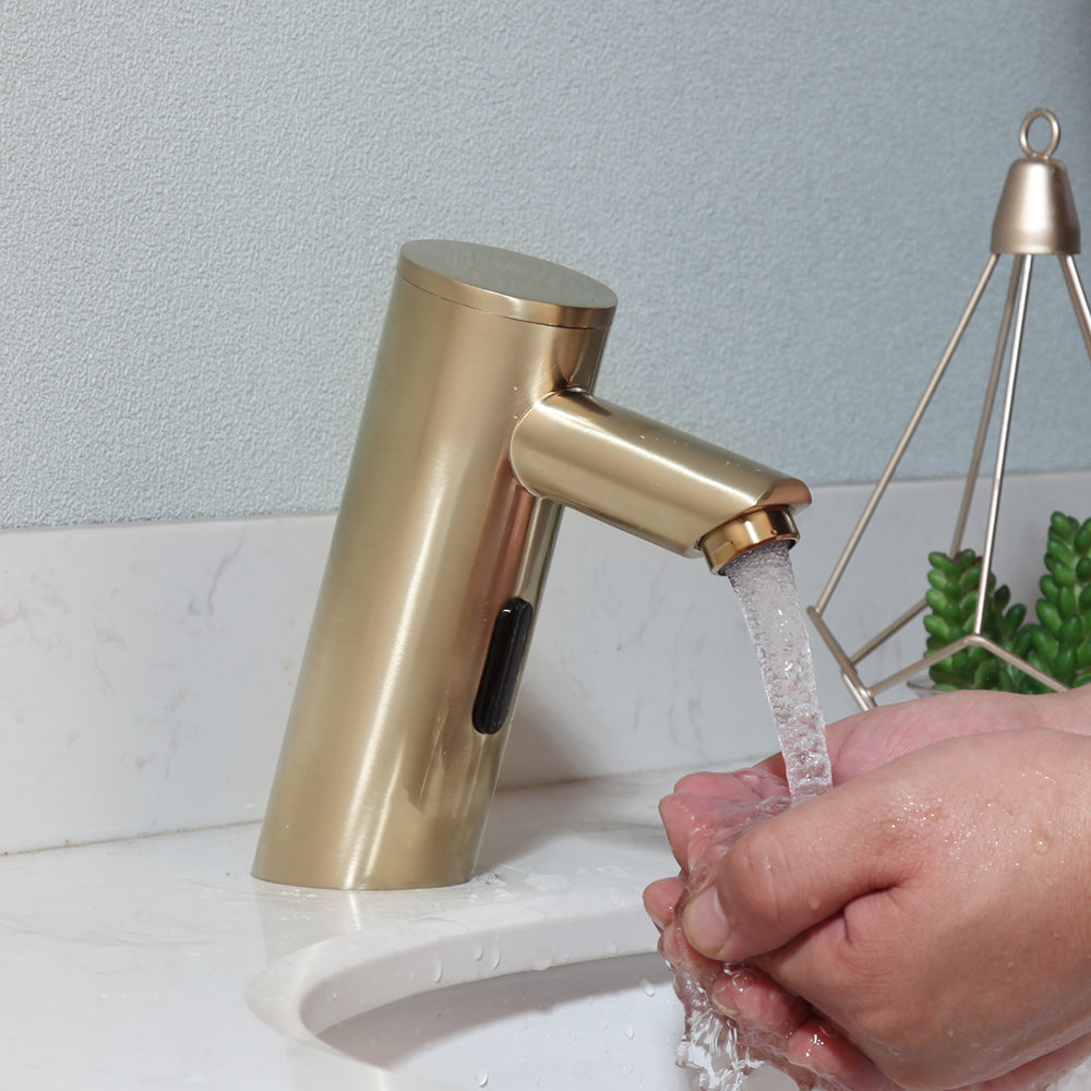 Sensomatica Corto Sensor-Wasserhahn aus gebürstetem Gold – Kaltes Modell