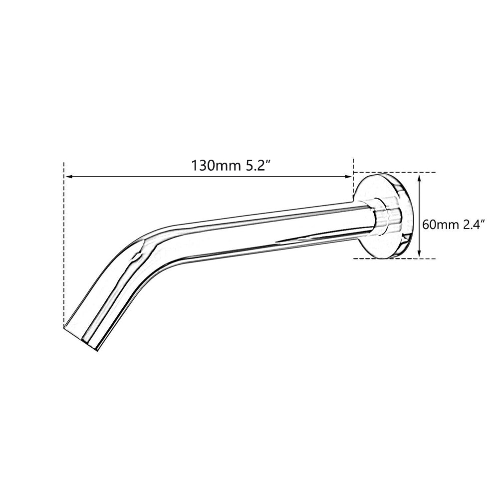 Sensomatica Pesaro gebürstetes Nickel kurzes Modell 130 mm