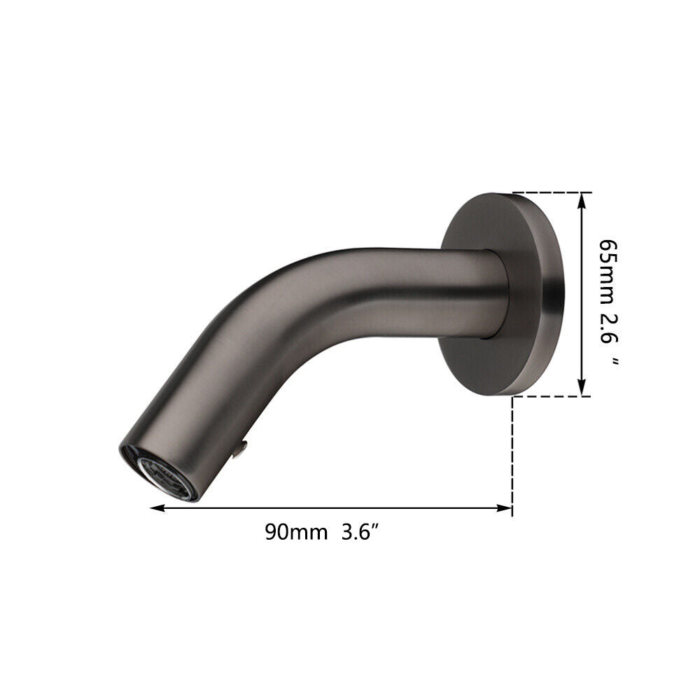Sensomatica Pesaro Gun Metal Sensor Wasserhahn – kurzes Modell 90 mm