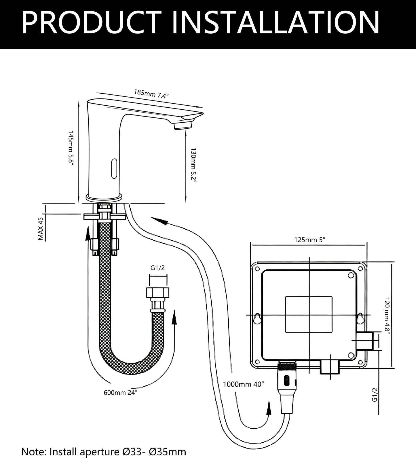 Sensomatics Sensor Wasserhahn Gun Metal