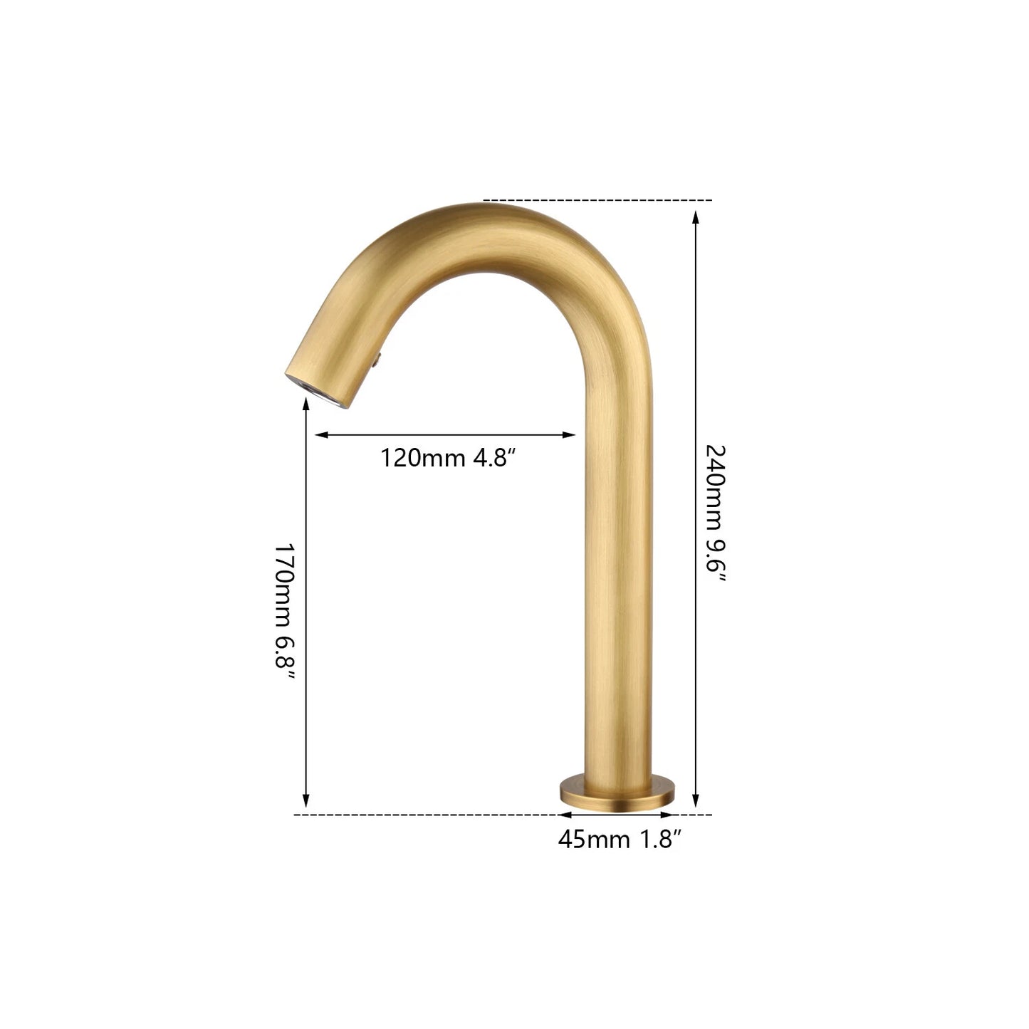 Sensomatica Bronze Sensor Wasserhahn – 240 mm – Kaltwasser