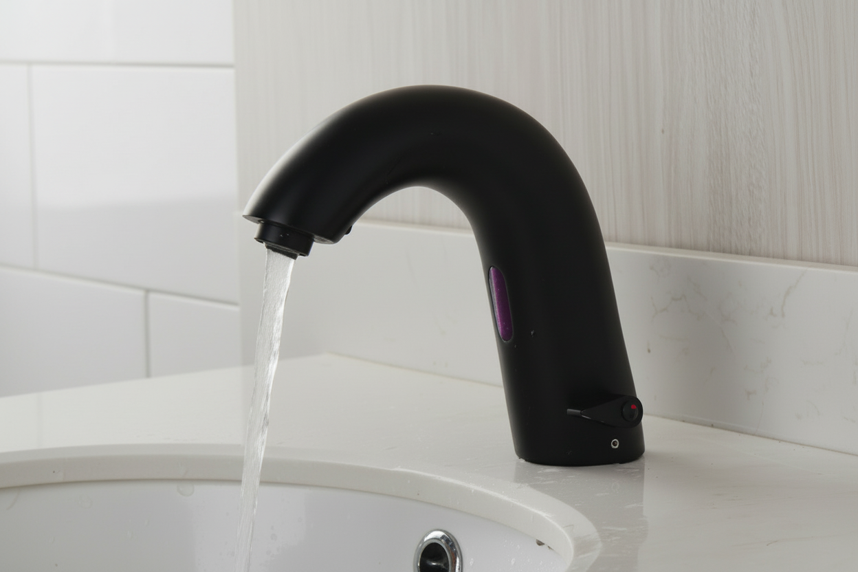 Sensomatica Grande Rubinetto Zwart | Warm en Koud | Dual Power