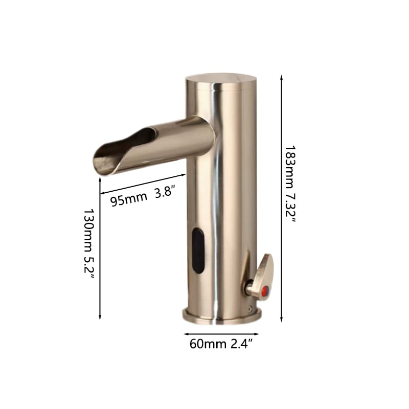 Waterfall nickel brushed sensor tap model Orte