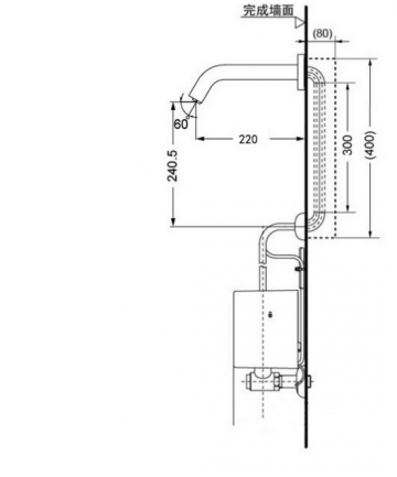 Sensor tap Pesaro cold chrome 200MM
