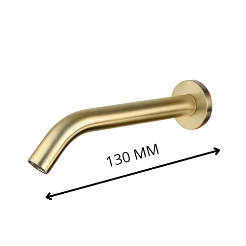 Pesaro brushed gold sensor tap short model 130 MM
