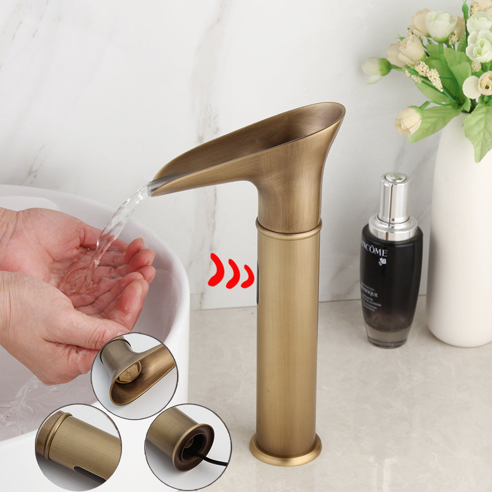 Sensomatica Nostalgic Bronze Wasserfall Wasserhahn mit Sensor