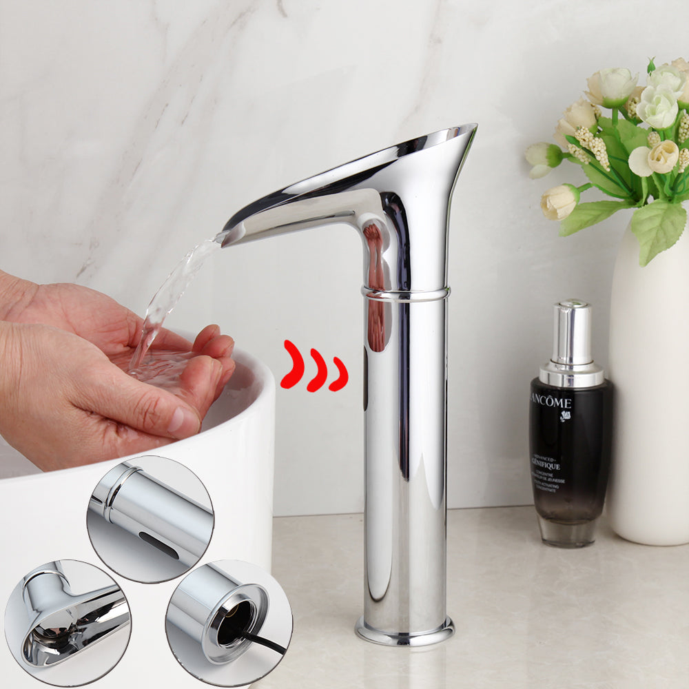 Sensomatica Nostalgische Chroom Watervalkraan met Sensor – Landelijke Stijl