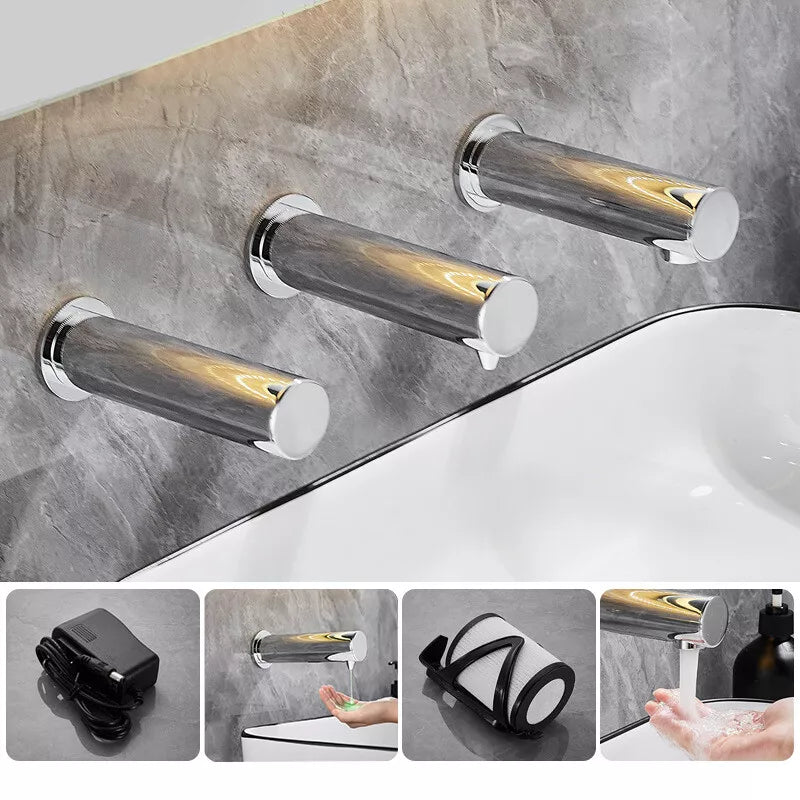 Sensomatica Napoli All-in-1 Sensor-Wasserhahn mit Sensor-Seifenspender und Händetrockner