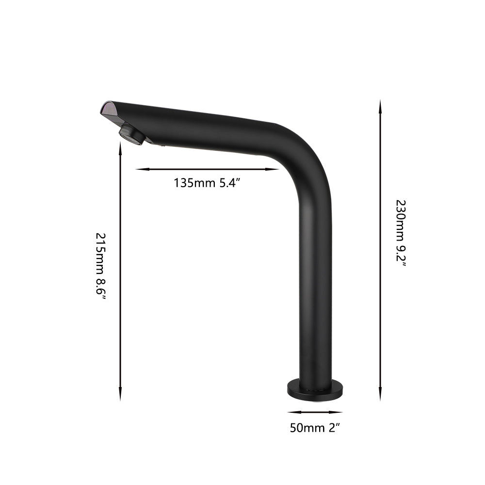 Sensomatica sensor wastafelkraan zwart 230 mm