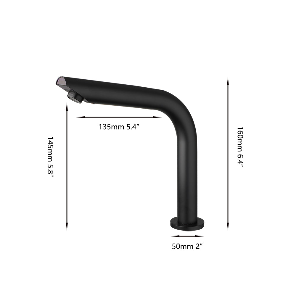 Sensomatica sensor wastafelkraan zwart 160 mm