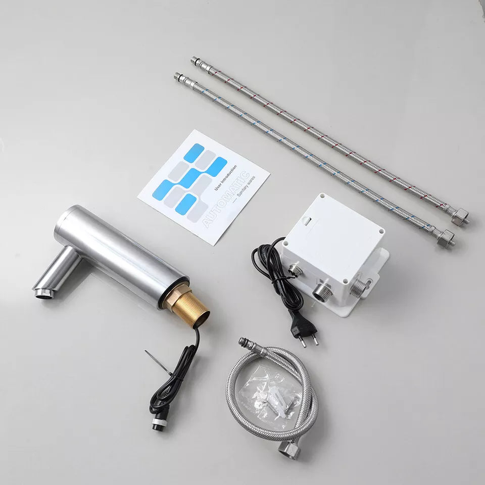 Sensomatica Corto Sensor-Wasserhahn aus gebürstetem Nickel – Kaltwassermodell