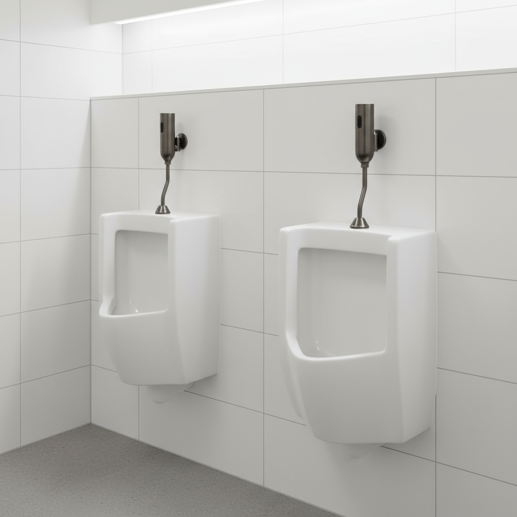 Sensomatica Gun metal sensor urinoir voor wandmontage