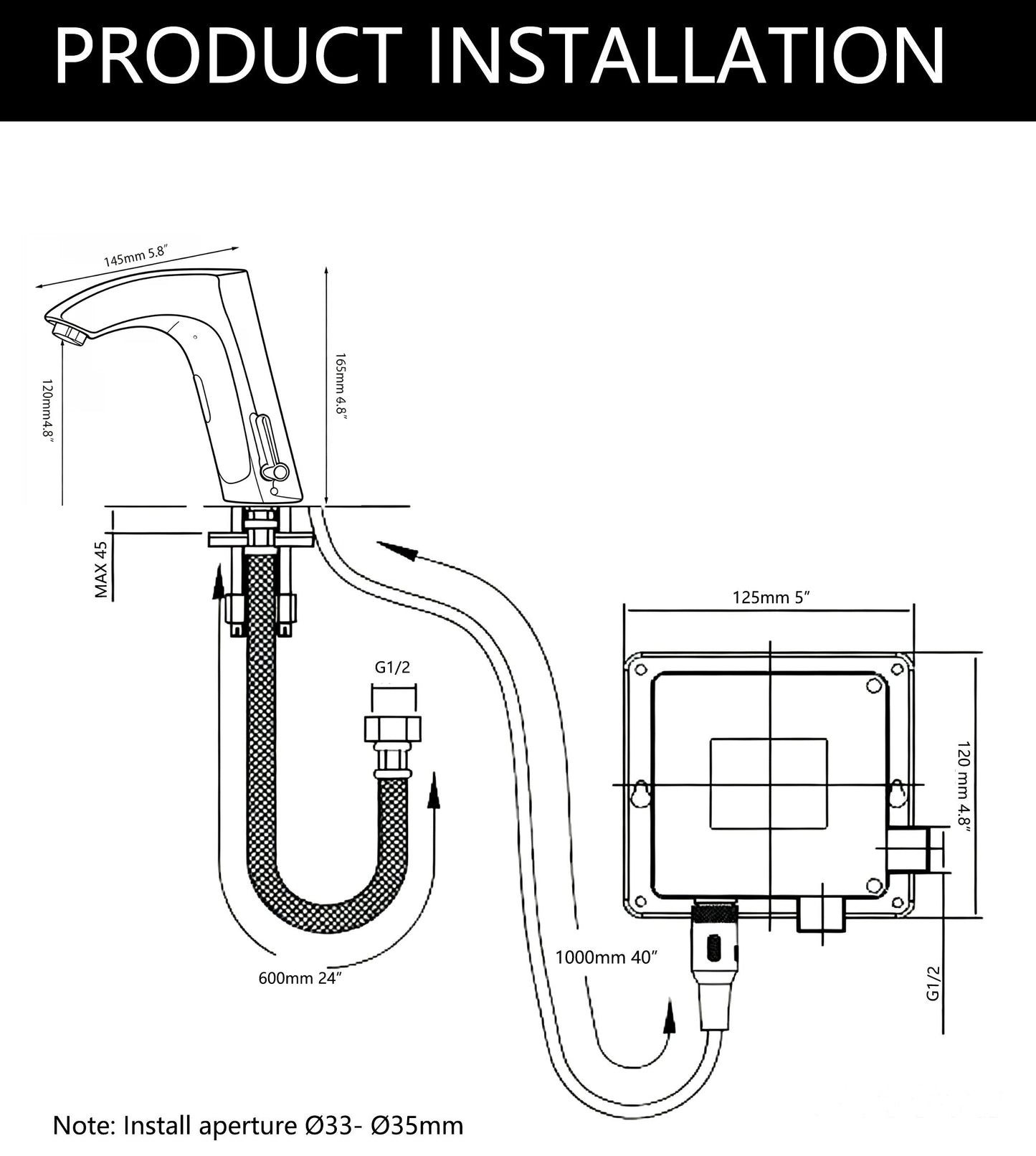 Sensomatica – witte sensorkraan voor wastafel