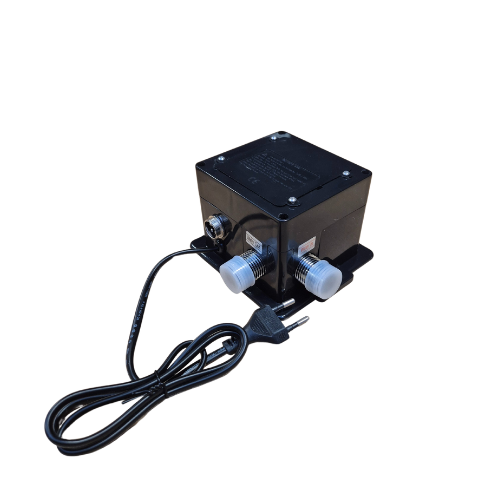 Schwarze Steuerbox für Sensomatica Sensorarmaturen