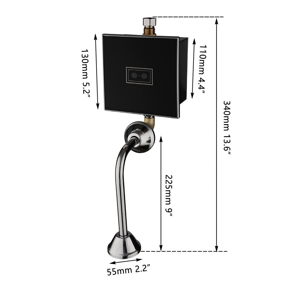 Sensomatica Sensor Urinal-Einbaueinheit mit schwarzer Blende