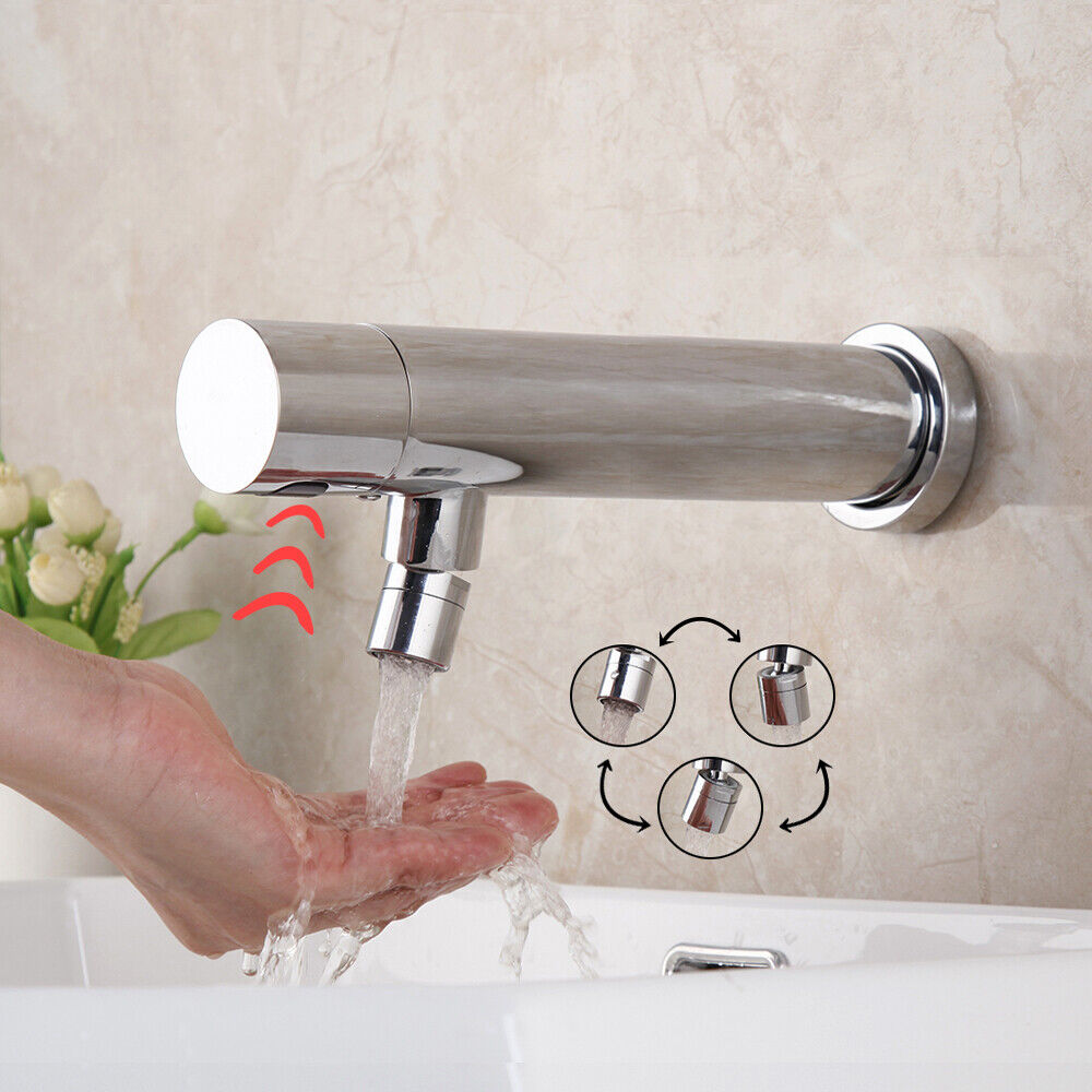 Sensomatica Chrom Sensor-Wandarmatur mit beweglichem Auslauf