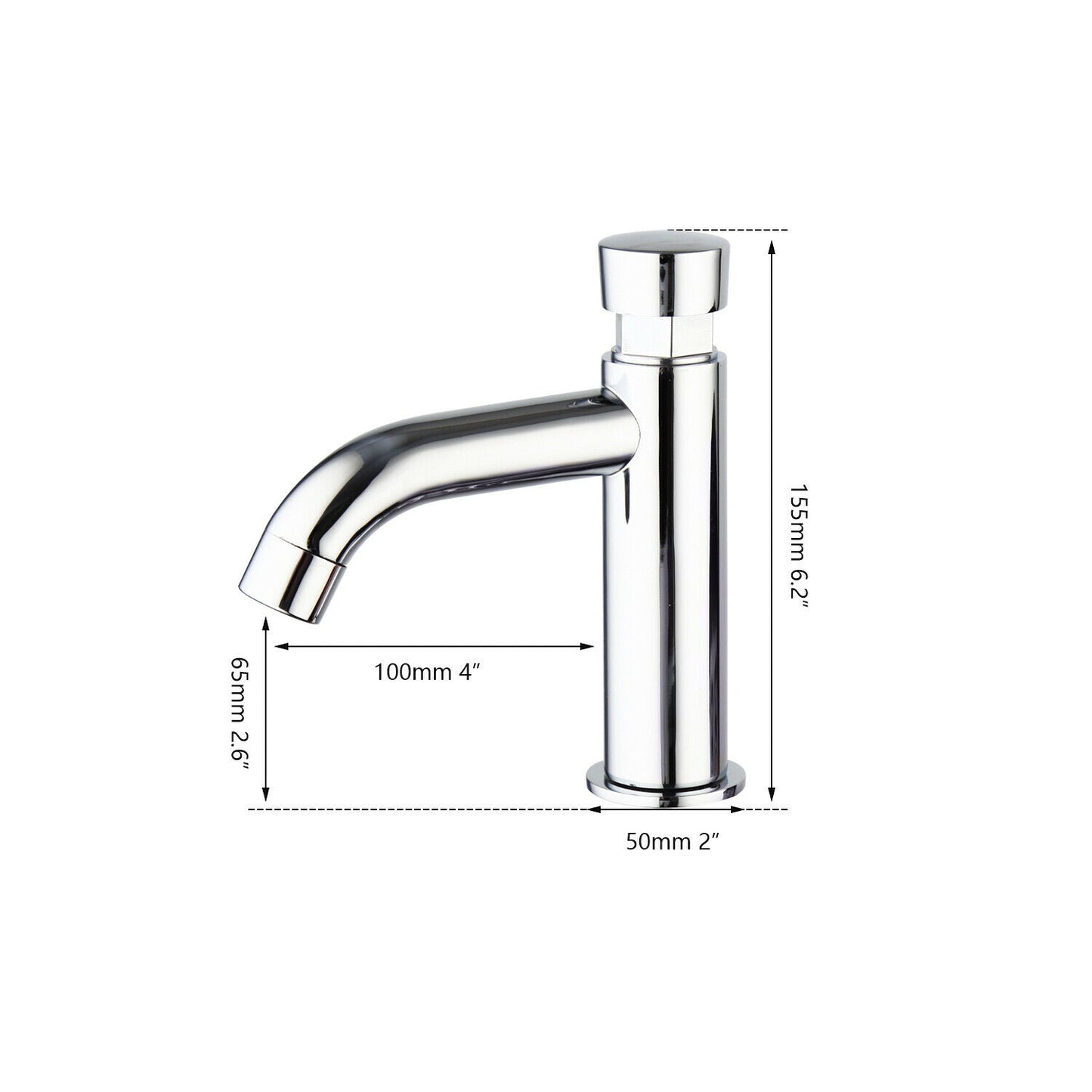 Sensomatica Schwarzer Selbstschluss-Wasserhahn