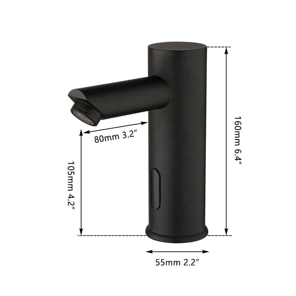 details Sesto zwart koud sensorkraan