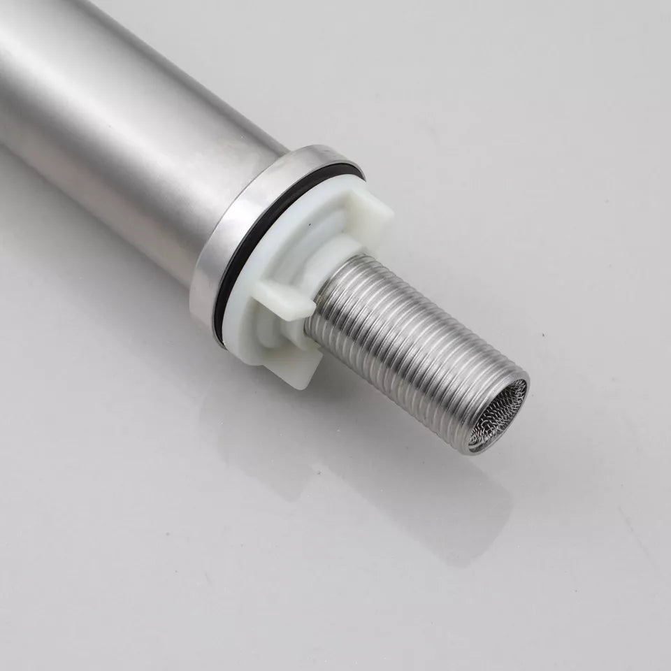 Sensomatica Selbstschluss-Wasserhahn in gebürstetem Nickel