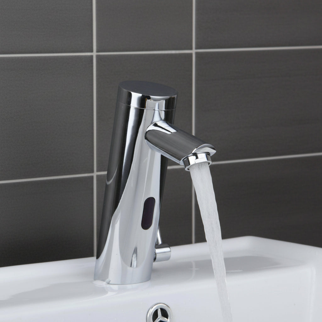 Sensomatica Elegante gun metal sensorkraan handvrije kraan Sensomatica Elegante gun metal sensorkraan handvrije kraan