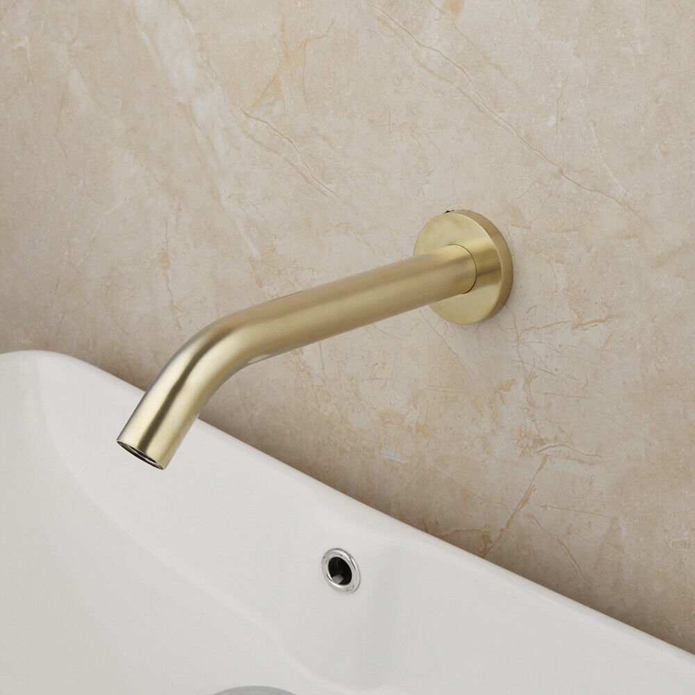 Sensomatica Pesaro Sensorarmatur in gebürstetem Gold, kurzes Modell, 130 mm