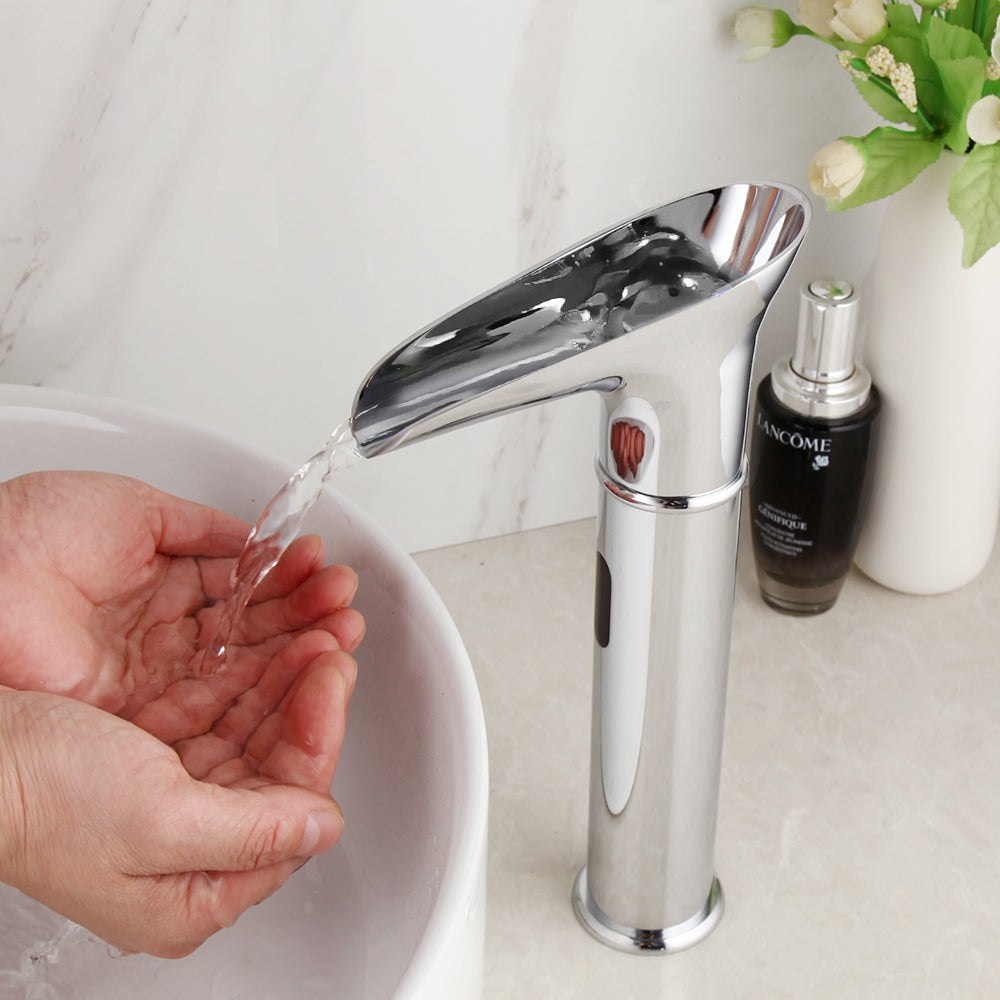 Sensomatica Nostalgische Chroom Watervalkraan met Sensor – Landelijke Stijl