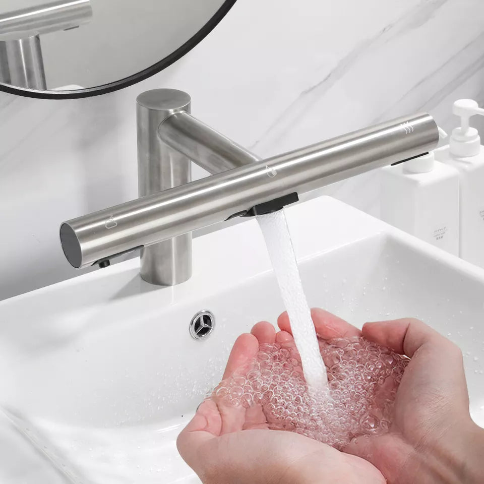 Sensomatica 3-in-1 Sensor-Wasserhahn – Gebürstetes Nickel