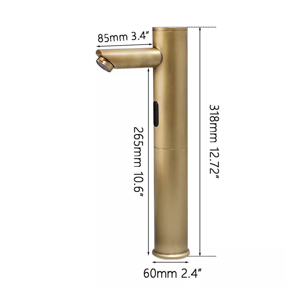 Sensomatica Nostalgische Bronzen Sensorkraan – Hoog Model