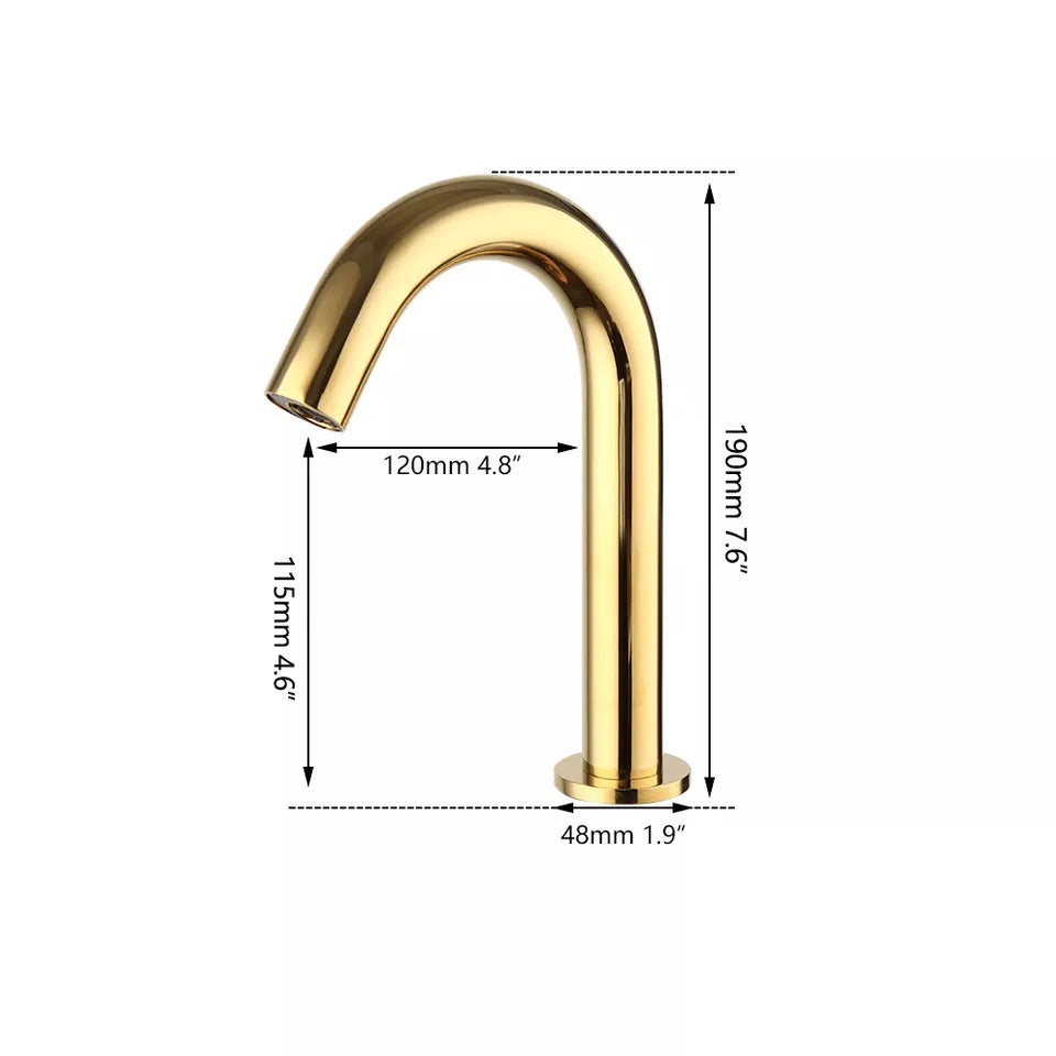 Sensomatica Sensorkraan Cesaro Goud 190MM – Koud Water Model