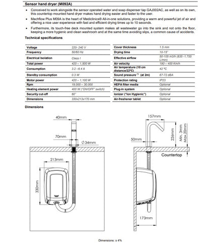 Mediclinics All-in-One Sensor Was-Dry-Unit