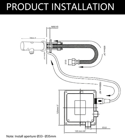 Sensomatica Sensorkraan Stange 150 MM Brons
