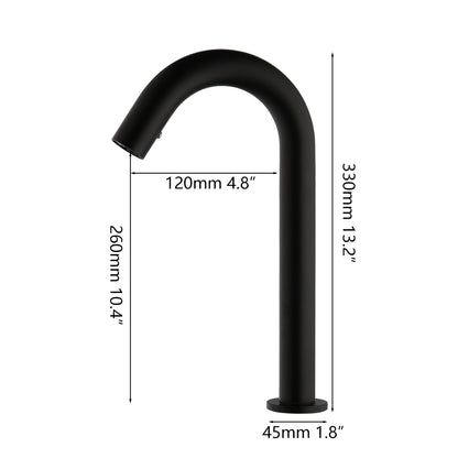 Rubinetto a sensore Sensomatica Cesaro Large nero 330 MM