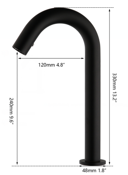 Cesaro Large black sensor tap 330 MM