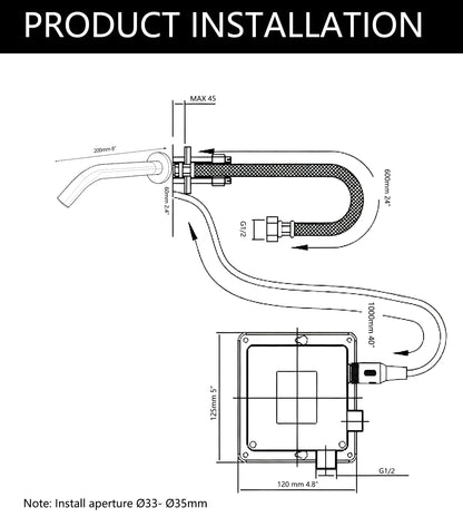 Sensomatica Sensorarmatur Pesaro Kaltchrom 200MM