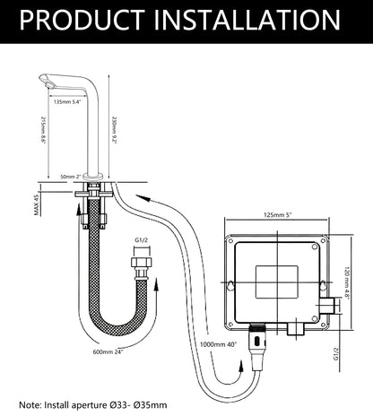 Sensomatica Sensor Kraan 23 cm – Chroom