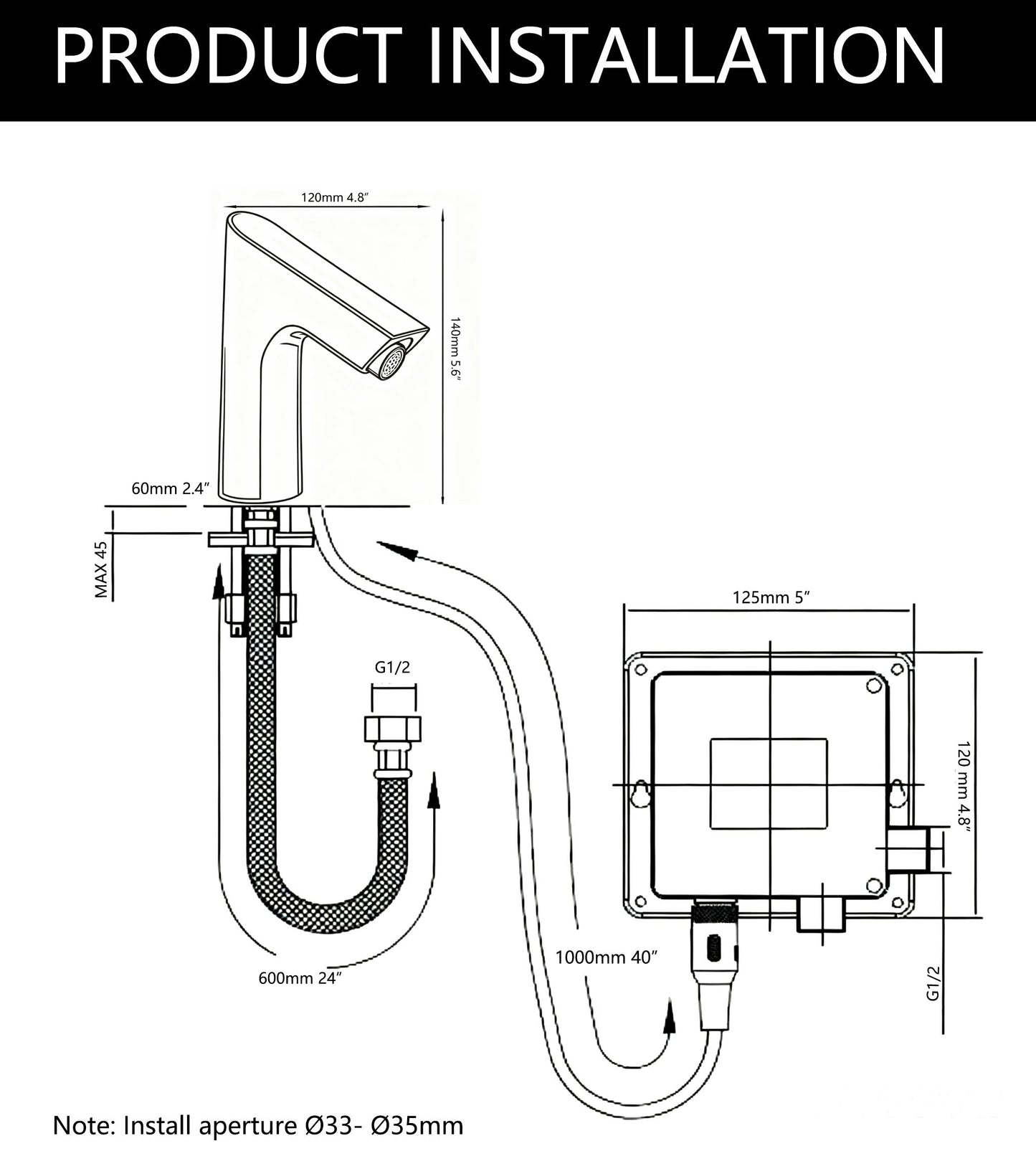 Sensomatica – chroom sensorkraan voor wastafel