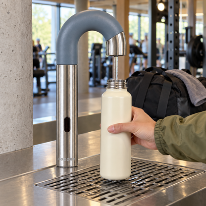 Dopper sensor watertap RVS Stingray Grey – Contactloos flessen vullen