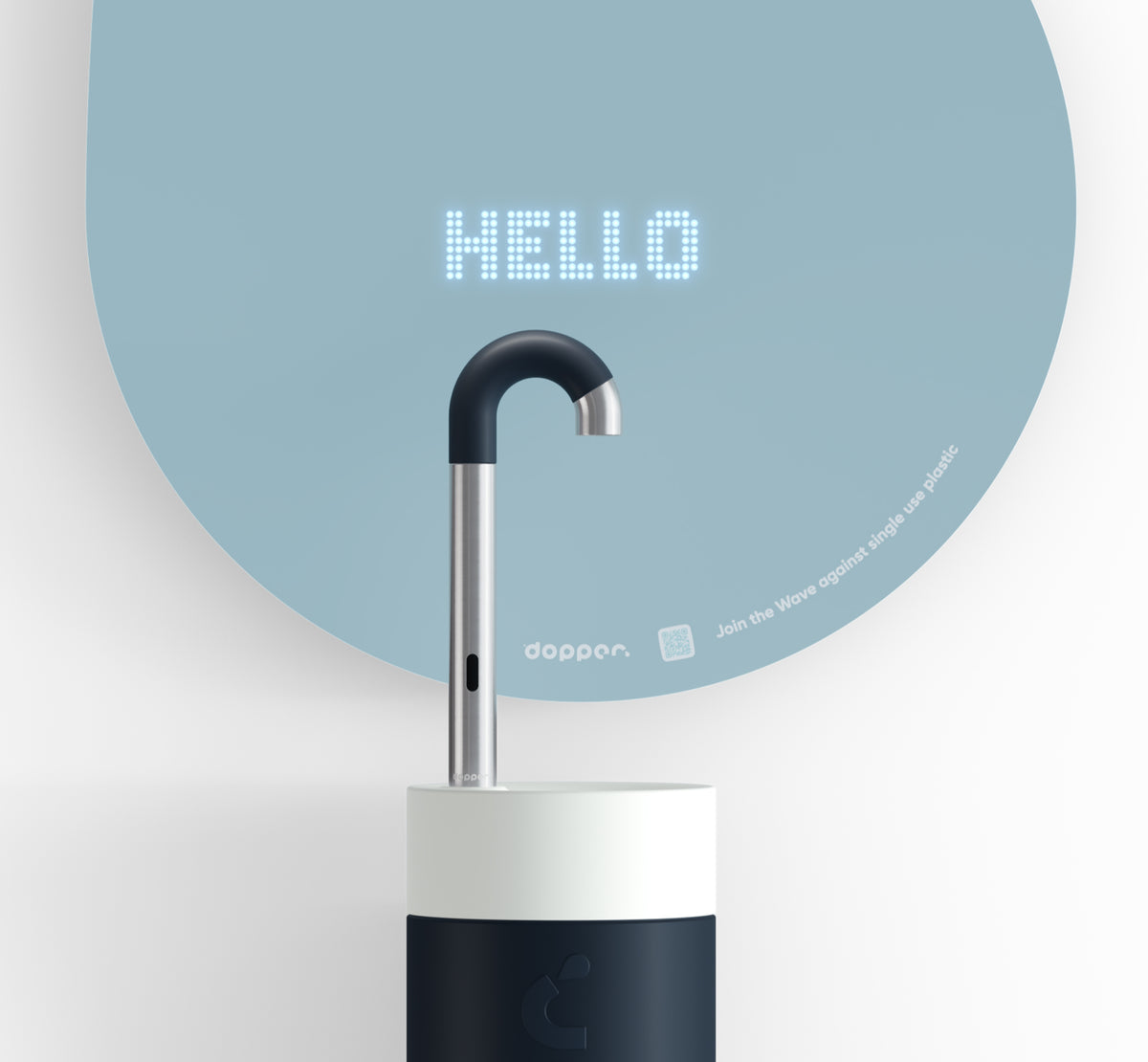Dopper Sensor Kraan RVS Blauw – Contactloze Waterkraan