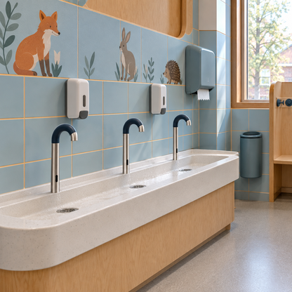 Dopper Sensor Kraan RVS Blauw – Contactloze Waterkraan