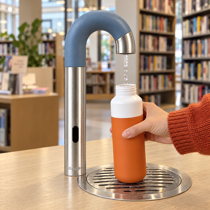 Dopper sensor watertap RVS Stingray Grey – Contactloos flessen vullen