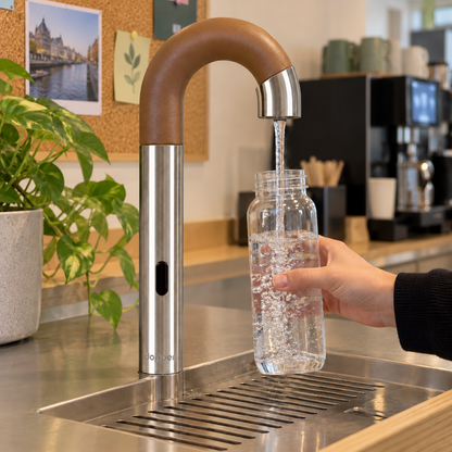Dopper sensor watertap RVS Mud Crab – Contactloos flessen vullen