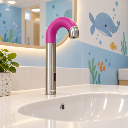 Dopper Sensor Kraan RVS Magenta – Contactloze Waterkraan