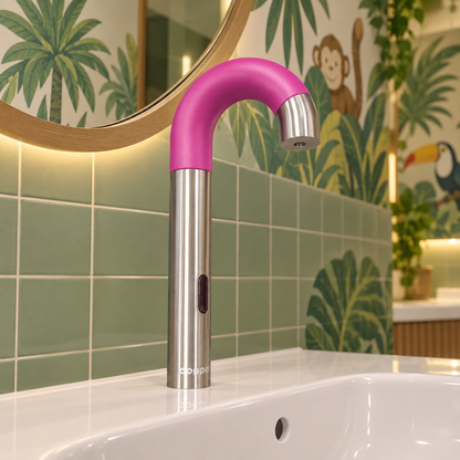Dopper Sensor Kraan RVS Magenta – Contactloze Waterkraan