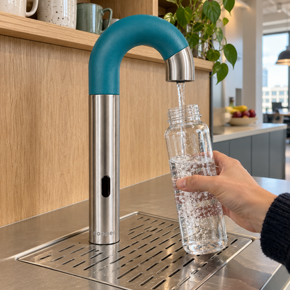 Dopper sensor watertap RVS Cool Tortoise – Contactloos flessen vullen
