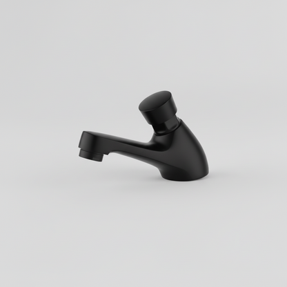 Sensomatica Selbstschließender schwarzer Wasserhahn