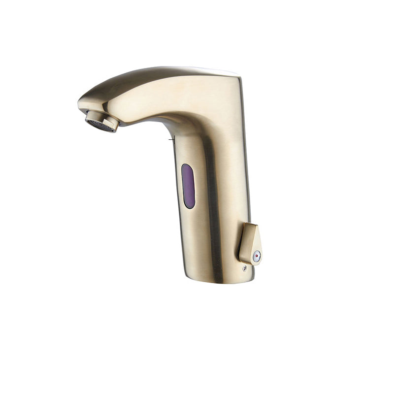 Geborsteld gouden sensorkraan | Warm- en koudwatermodel